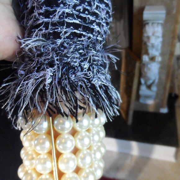 St. John Collection Black Tweed Knit Skirt Suit Size 4 - Picture 11 of 16